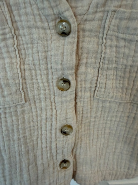 Madewell Lightspun Cardigan Top in Oatmeal Melange Size Small - Picture 5 of 15